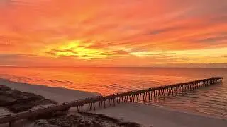 Navarre Beach Sunrise | Jan 2, 2026 | Cloudy Morning + Pre-sunrise Sky on Fire
