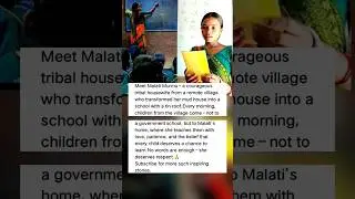 Brave Malati Murmu Turned Her Home into a School #shorts #youtubeshorts