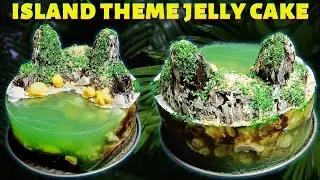 Island Theme Cake Decorating | Jelly Cake | jelly cake recipe | Ocean Cake