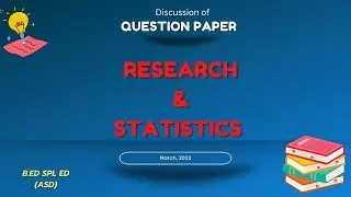 2023 Research and statistics questions paper #4sem #bedspecialeducation #asd #osmania_university