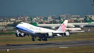 30 MIN. 2022桃機11月航班起降23R跑道~國旅回溫客運量增加~Heavy Monday Morning traffic - AIRBUS A350, Boeing 747...at TPE