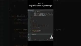 What is object oriented programming?