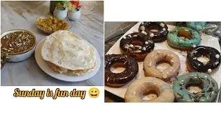Sunday Special 💕Halwa puri+Donuts=Perfect day fun🌞