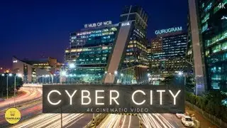 Gurugram Cinematic View from Rapid Metro | Cyber City in Motion | 4K India Travel