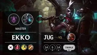 Ekko Jungle vs Gragas - KR Master Patch 9.17
