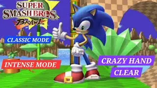 Режим Super Smash Bros Brawl Classic в режиме Intensity за Соника (Crazy Hand Clear)