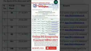 PG Geography (PGGR)Online Practical Exam Notice 2021 |Nsou Pg Practical Exam #pgexam2021#shorts#nsou