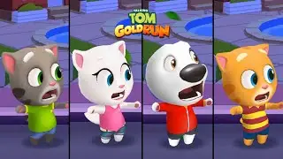 Talking Tom Gold Run Las Vegas Theme - Talking Tom Vs Talking Angela Vs Talking Hank Vs Ginger