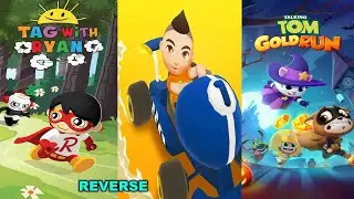 Tag With Ryan vs Gold Run vs CKN Toys Racing Superfast Reverse