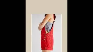 Wide Strap Square Neck Denim Overalls