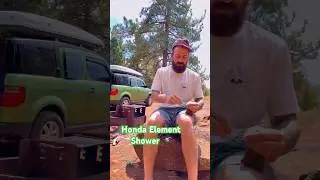 Honda Element Shower! #nomad #hondaelement #hondacars #elementoverland #vanlife #hondalife