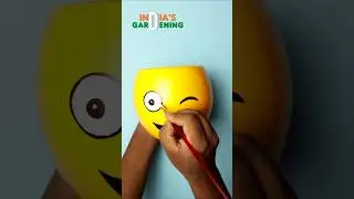 Emoji Type Planter Making Idea | Flower case making | Home Decor #shorts #youtubeshorts #viral #diy