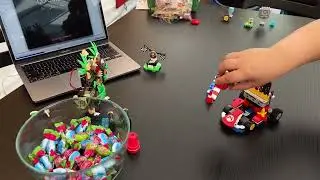 Kid Controls LEGO Mario Kart using Mario 72034 set🚗🎮 | micro:bit + LEGOi