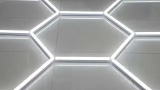 Hexagon LED Garage Lights Installation | Honeycomb Ceiling Lights in Pakistan by Detailing Bros