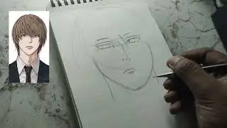 Learn To Draw Light Yagami with 2 rupee coffee  | Death Note | Step by Step Anime Drawing Tutorial