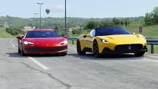 Ferrari 296 GTB vs Maserati MC20 at Miseluk