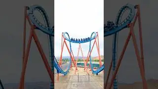 SCREAM!! going into it&rsquo;s massive cobra roll! #themepark #rollercoaster #rides #fun #amazing #cool