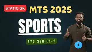 SPORTS - 2 |  SSC MTS LIVE | PREVIOUS YEAR QUESTIONS | LEARN WITH SRG