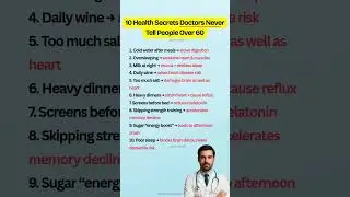 10 Health Secrets Doctors Never Tell Seniors Over 60
