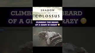 Climbing the beard of a GIANT in shadow of the colossus #shadowofthecolossus #gaming #shorts #fyp