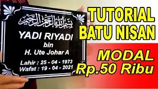 CARA MEMBUAT BATU NISAN DARI KACA – MUDAH DAN SIMPEL – HOW TO MAKE GRAVESTONES GLASS
