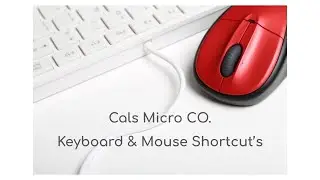 Computer Aided Design Keyboard and Mouse Shortcuts
