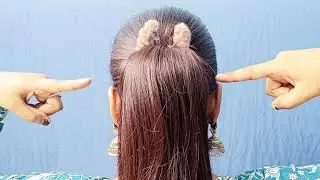 Elegant Teej Hairstyle 💫 Easy & Simple Bun Hair Style Girl | Best Long Medium Hair Hairstyles Girls