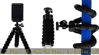 Acuvar 6.5&rdquo; inch Flexible Tripod with Universal Mount for All Smartphones & an eCostConnection Micr