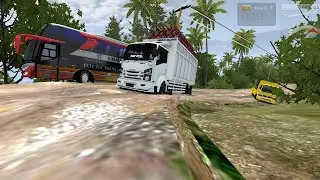 Truk bawa sawit overload melewati jalan extrim bus simulator Indonesia 