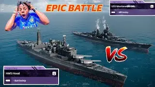 HMS Hood Vs USS Montana 🔥 | Modern Warships