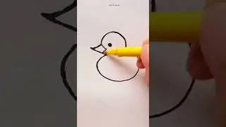 How to draw a Duck🦆|| Cute Duckling drawing #shorts #video #viral #youtubeshorts #easy #duck#drawing