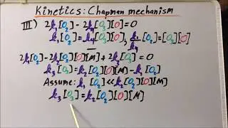 Kinetics: Chapman mechanism for ozone depletion derivation
