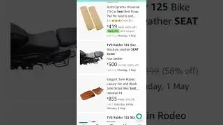 Sell on Amazon TVS RAIDER 125 SEAT COVER #seatcover #seat #amazon #raider125