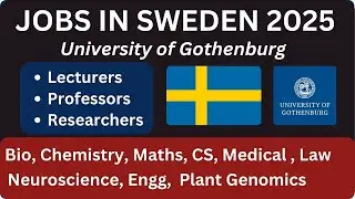 Teaching Jobs 2025 | Teaching Jobs In Sweden 2025 | Clinical Research Jobs | Jobs In Sweden 2025