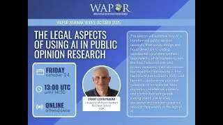 WAPOR Webinar: The Legal Aspects of Using AI in Public Opinion Research