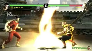 Mortal Kombat vs DC Universe Shazam Arcade Mode (Captain Marvel)