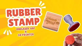 First attempt at a Rubber Stamp on a Laser | Onelaser XRF | Onelaser for beginner