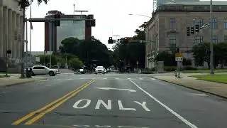 Driving through downtown Little Rock, AR westbound
