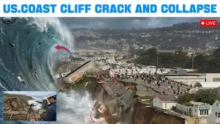 1 Minutes Ago!! California Coastline Breaking Apart! Landslide creates giant Wave! Science on Alert