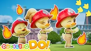 Duckling Firefighters!🔥🧑&zwj;🚒 | Nursery Rhymes & Kids Song | Role-play song | Duckling do
