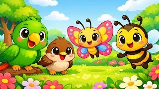 Birds & Insects Rhymes for Babies 🐦🦋 | Tota Chidiya Titli Madhumakhi | Kids Hindi Rhymes#kidsshorts