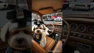 Fluffy Cop on Duty The Paw-some Police Chase! 🚔🐶✨ #FluffyCops #DogOnDuty #VintagePoliceChase