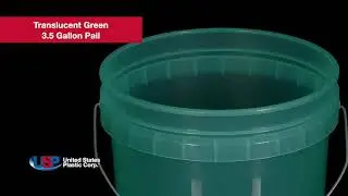 Translucent Green 3.5 Gallon Pail | U.S. Plastic Corporation&reg;