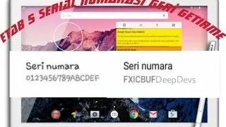 ETab 5 Seri No Geri Getirme