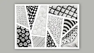 Easy zentangle drawing for kids step by step