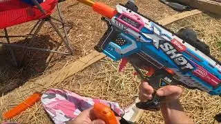 Xshot Motorized Piston Pump Testing @ CONC Nerf War 08/03/25