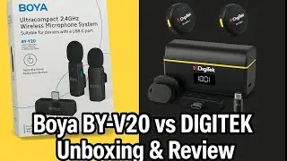 Boya BY-V20 vs Digitek DWM-116 | Best Budget Wireless Mic 2025 Unboxing & Review 🎤