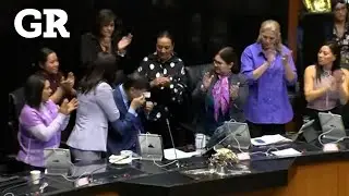 Llora Noroña por su abuela en Senado