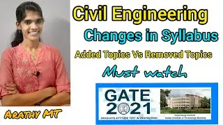 GATE 2021 CE || IIT BOMBAY ||Changes In Civil Engineering Syllabus||Added Topics Vs Removed Topics||