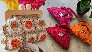 Изящная вязаная крючком сумочка, созданная из тонкой хлопковой пряжи.